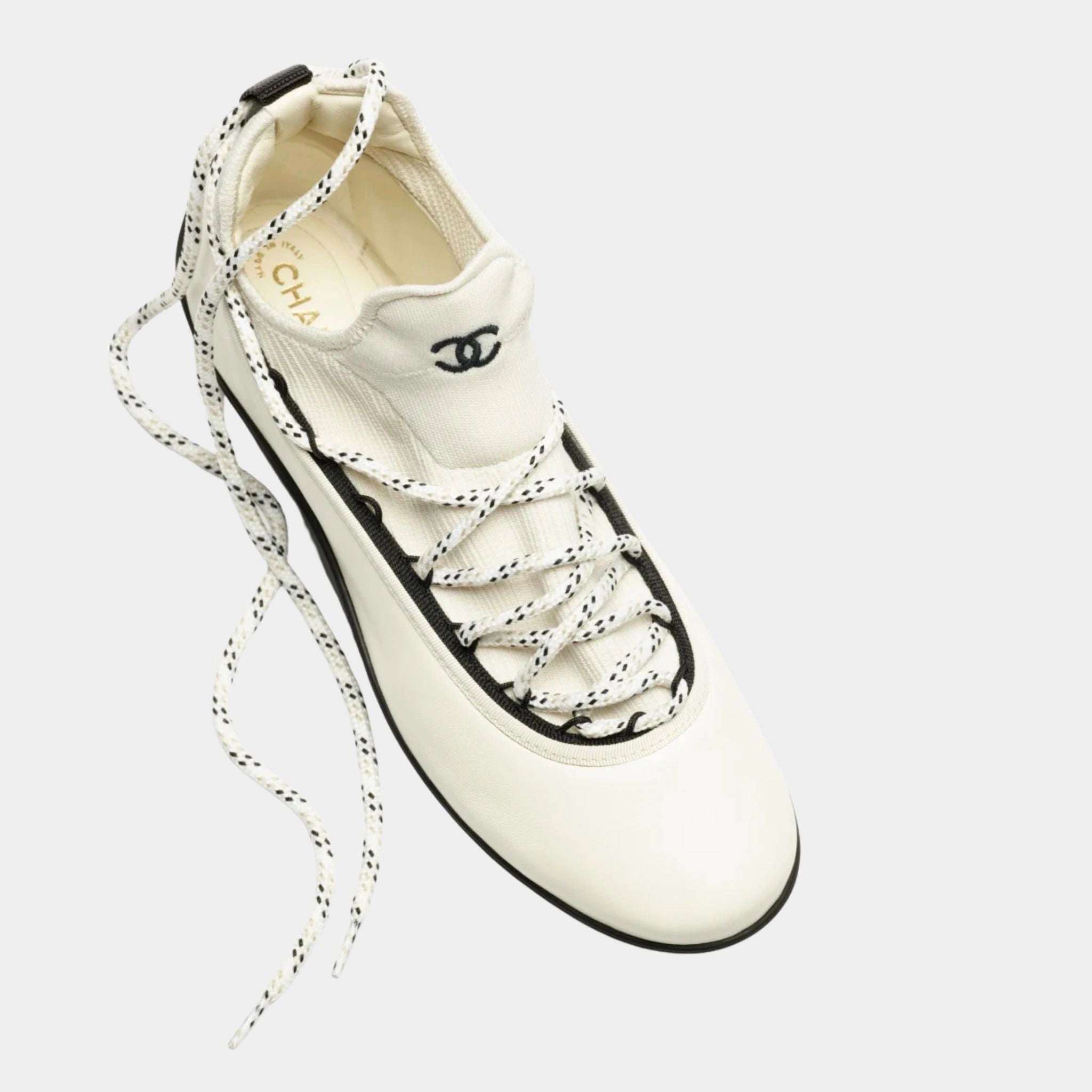 Sneakers Lamb &amp; mixed fibers White