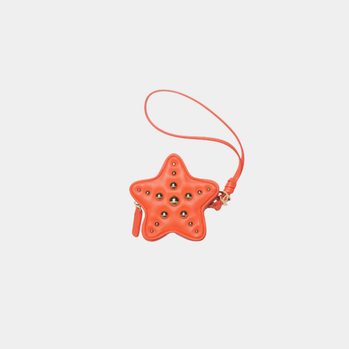 Starfish Mini Bag Charm Lambskin Orange