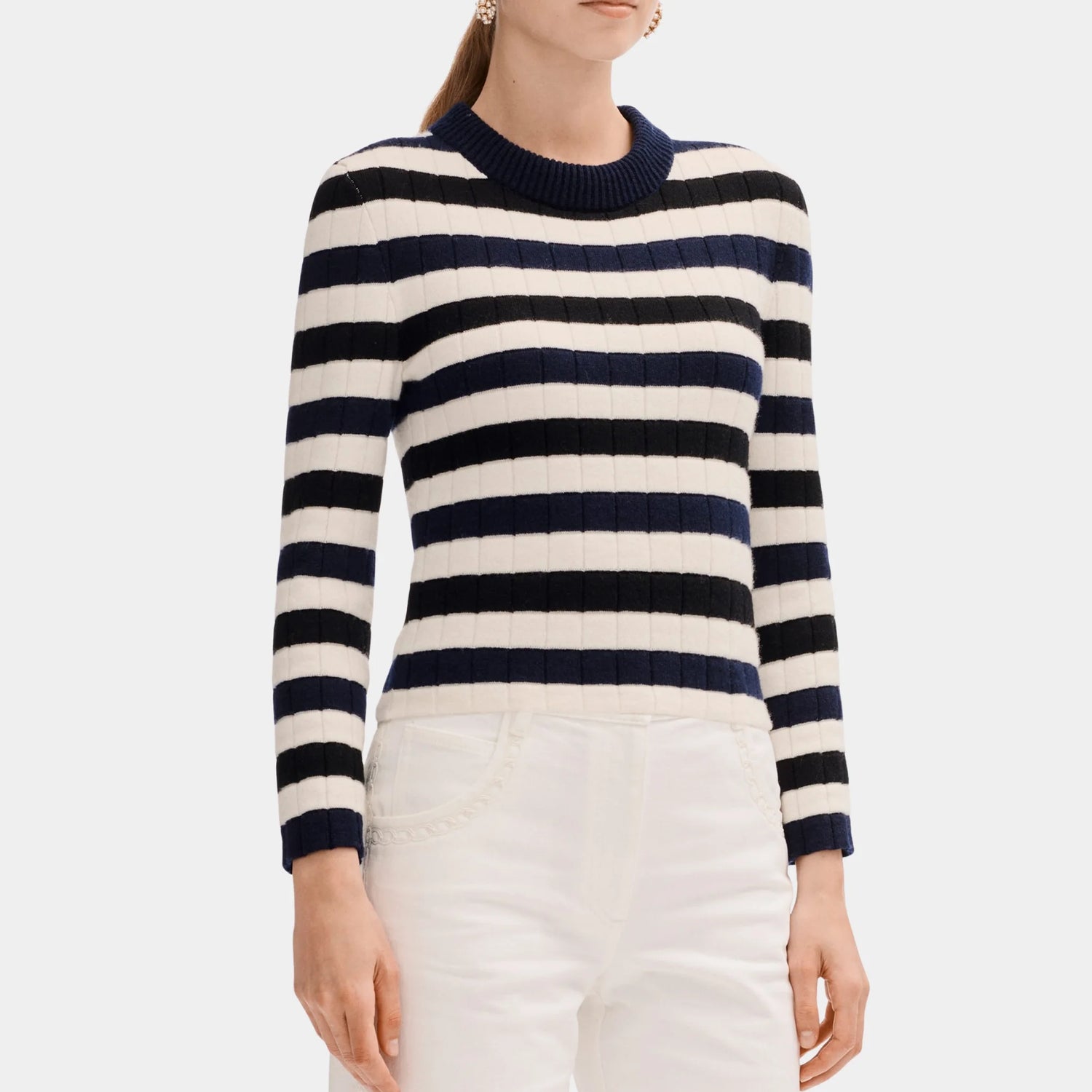 Chanel Striped Sweater in Cashmere, Front