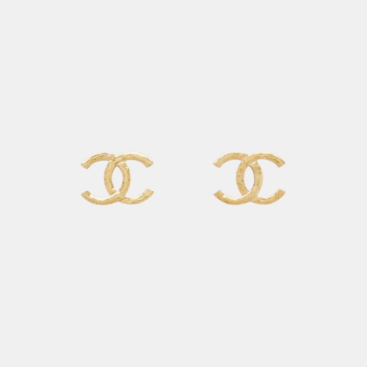 Stud CC Earring Metal Gold