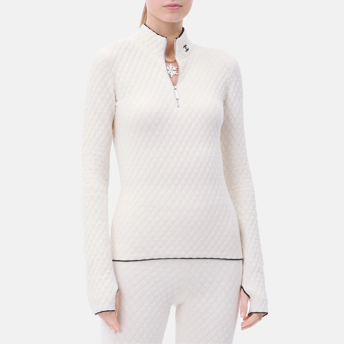 Sweater Cashmere & Silk in Ecru — إكرو