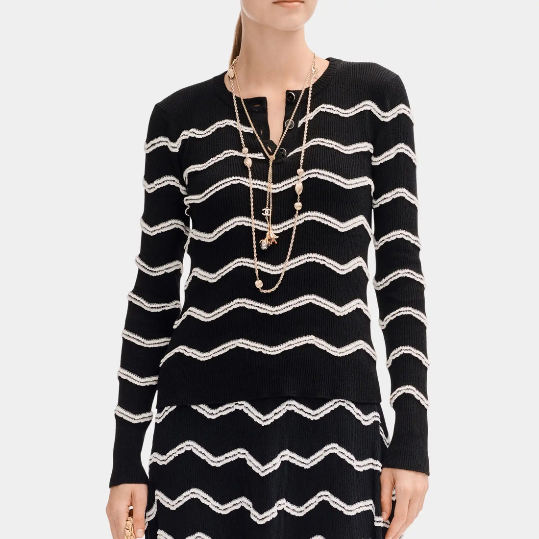 Chanel Sweater in Cotton and Mixed Fibers, Front