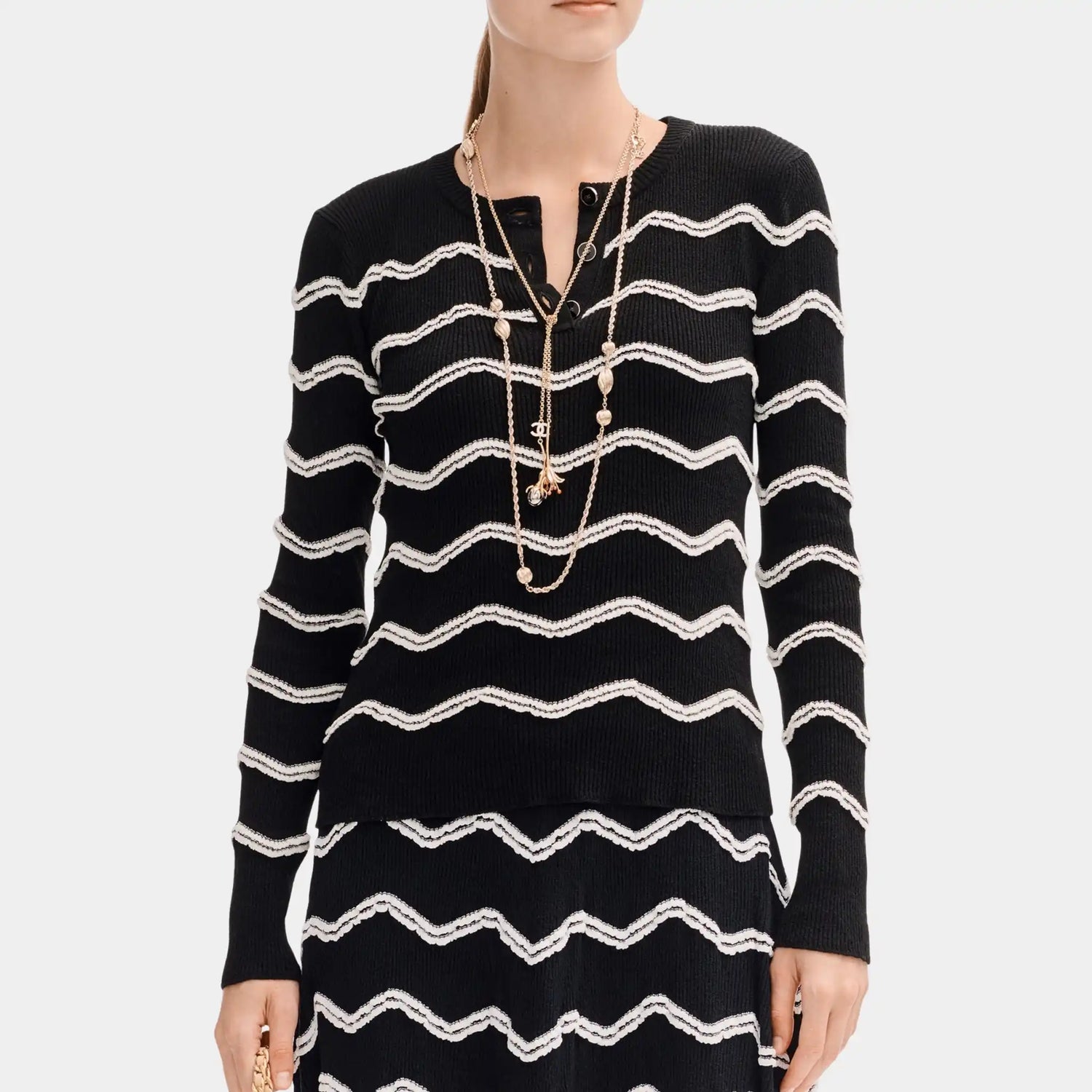 Chanel Sweater in Cotton and Mixed Fibers, Front