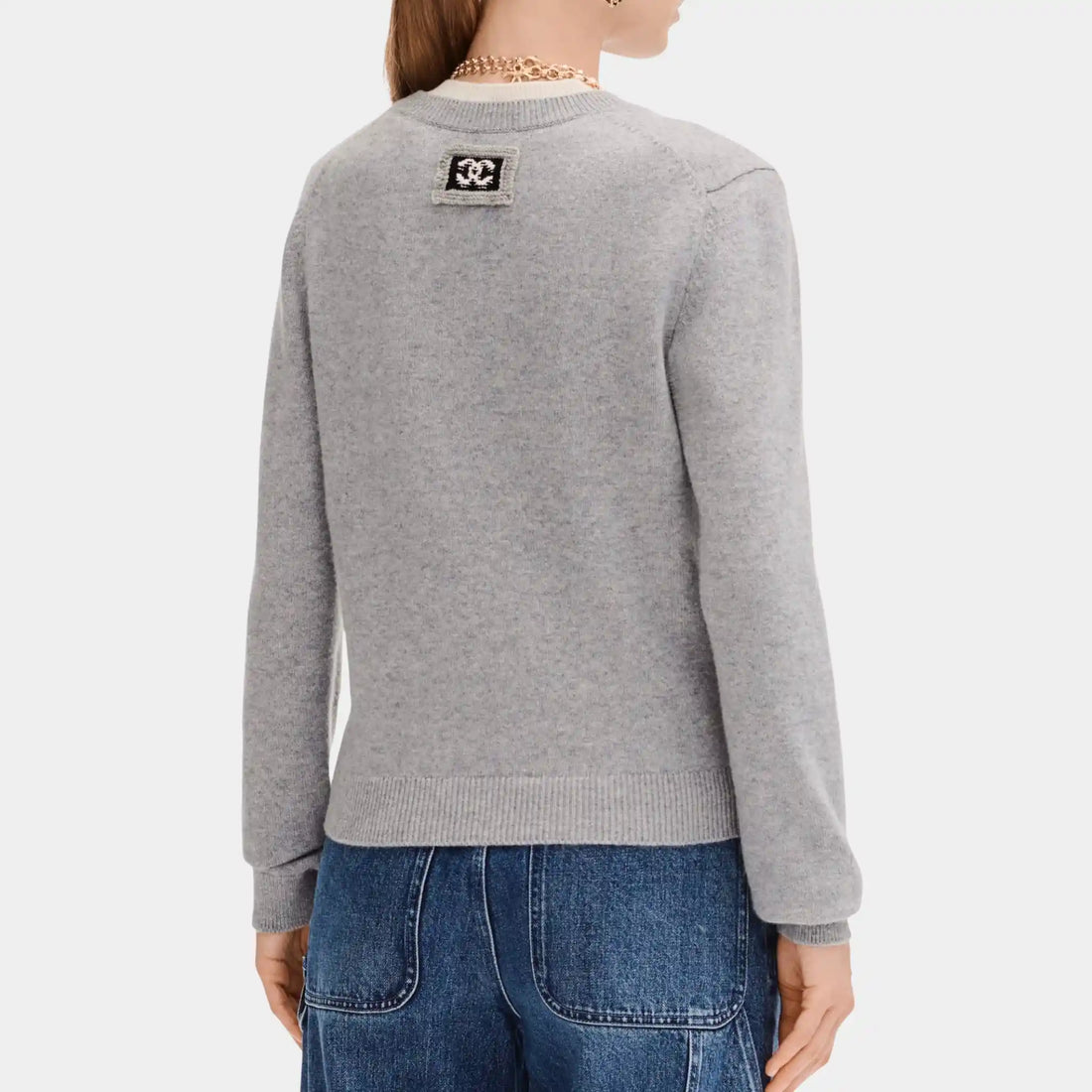Chanel Sweater in Gray Cashmere, Back
