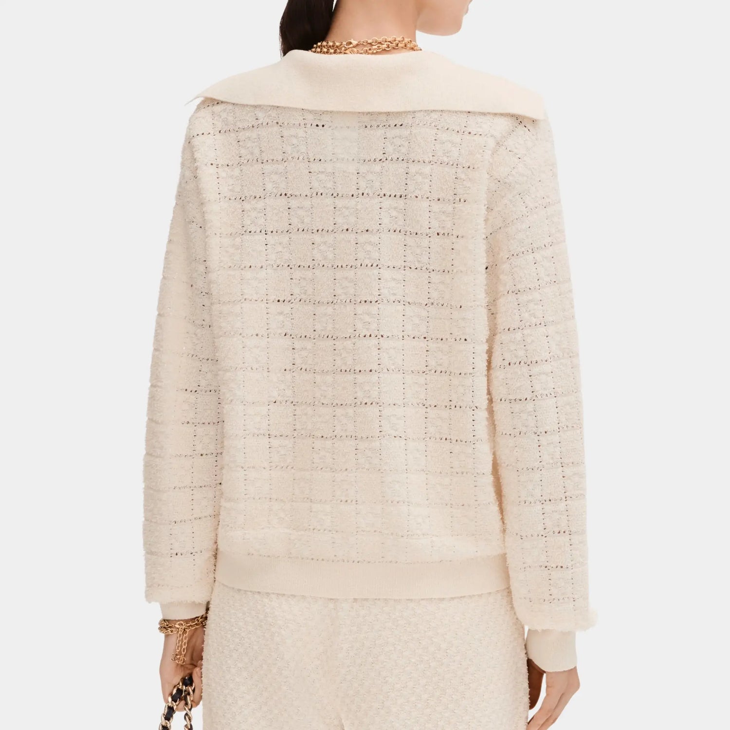 Chanel Sweater in Silk Ecru, Back