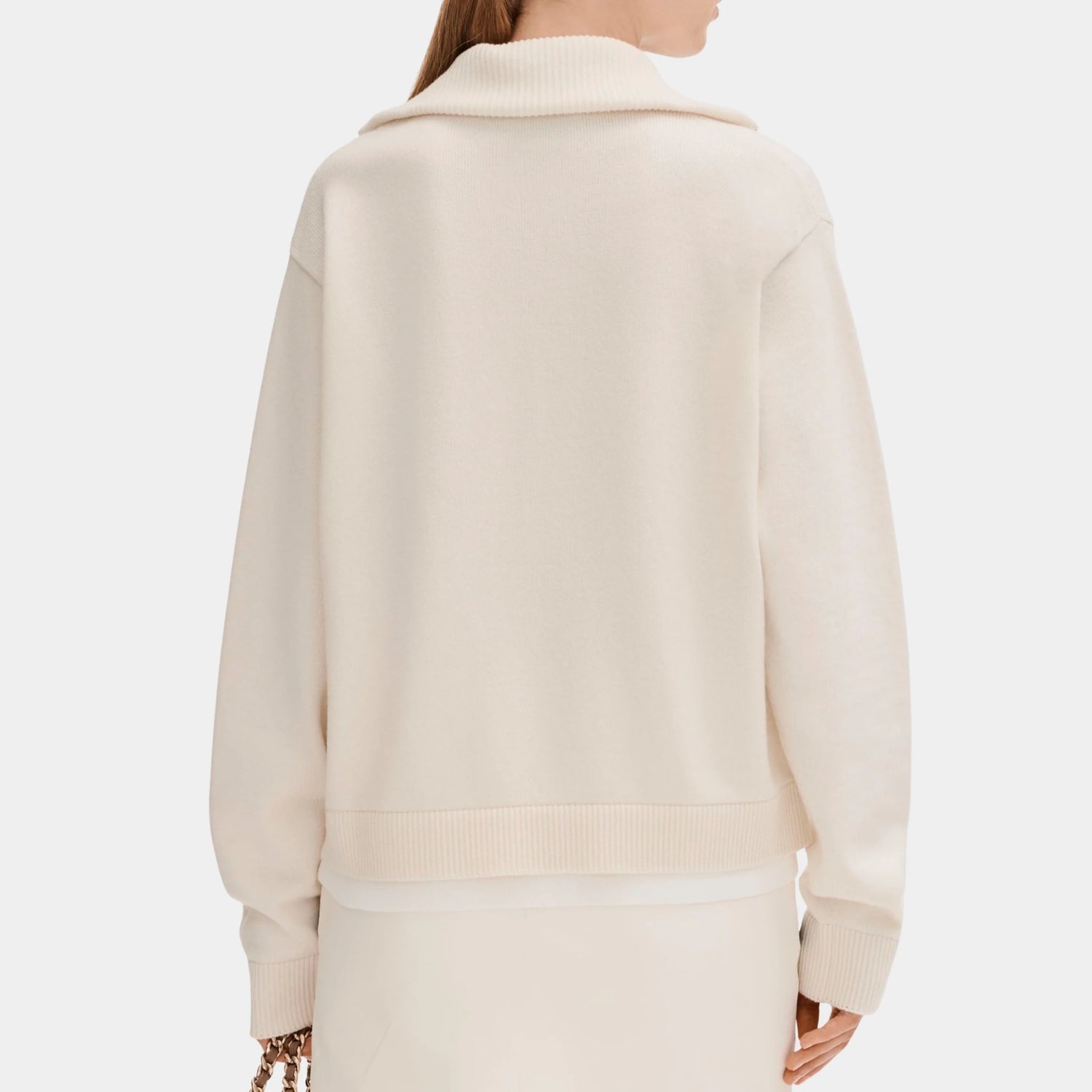 Chanel Sweater in White Cashmere and Cotton, Back