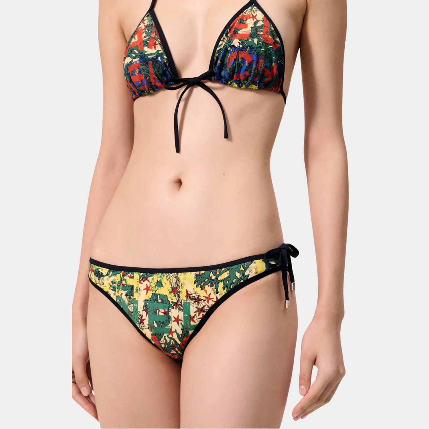 Swimsuit Bottom in Multicolour Stretch Jersey