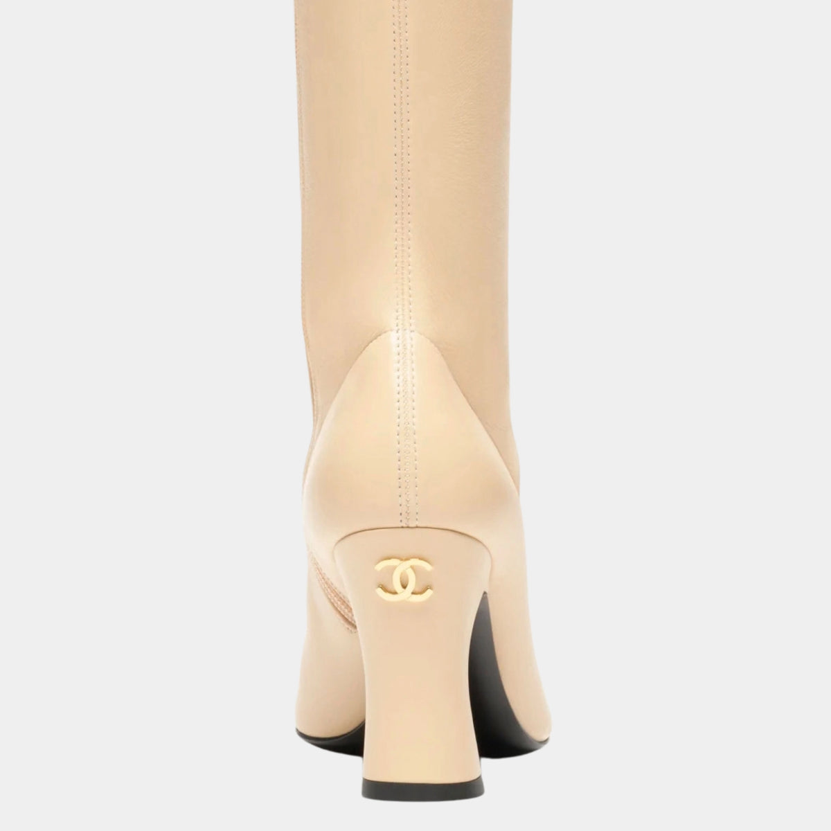 Thigh High Boots Stretch Lambskin &amp; Patent Calfskin