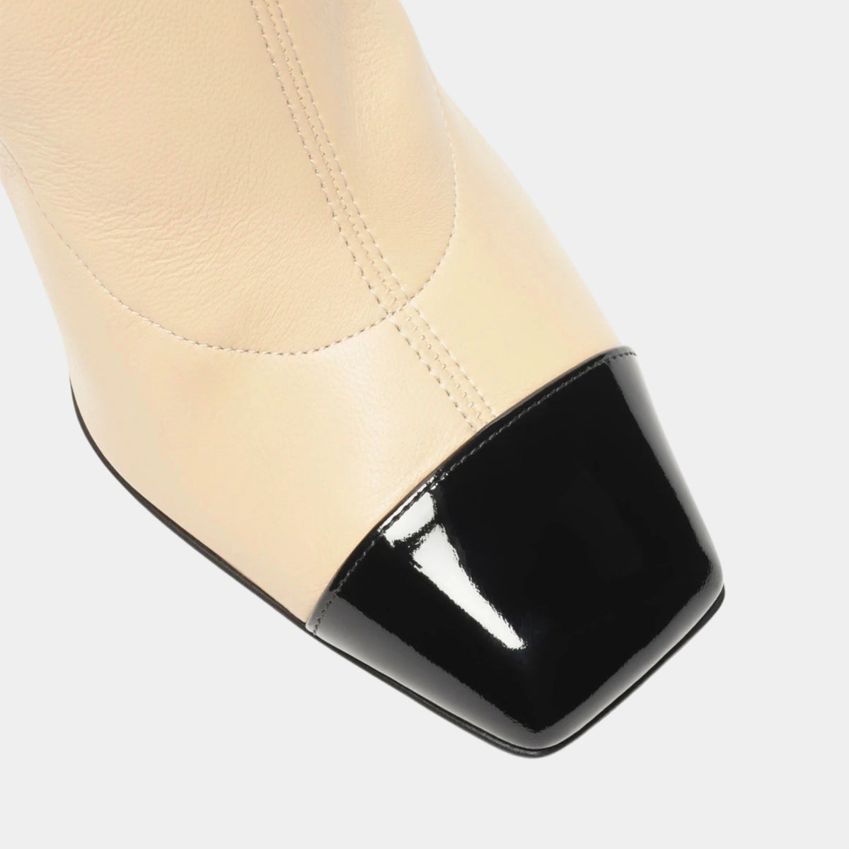 Thigh High Boots Stretch Lambskin &amp; Patent Calfskin