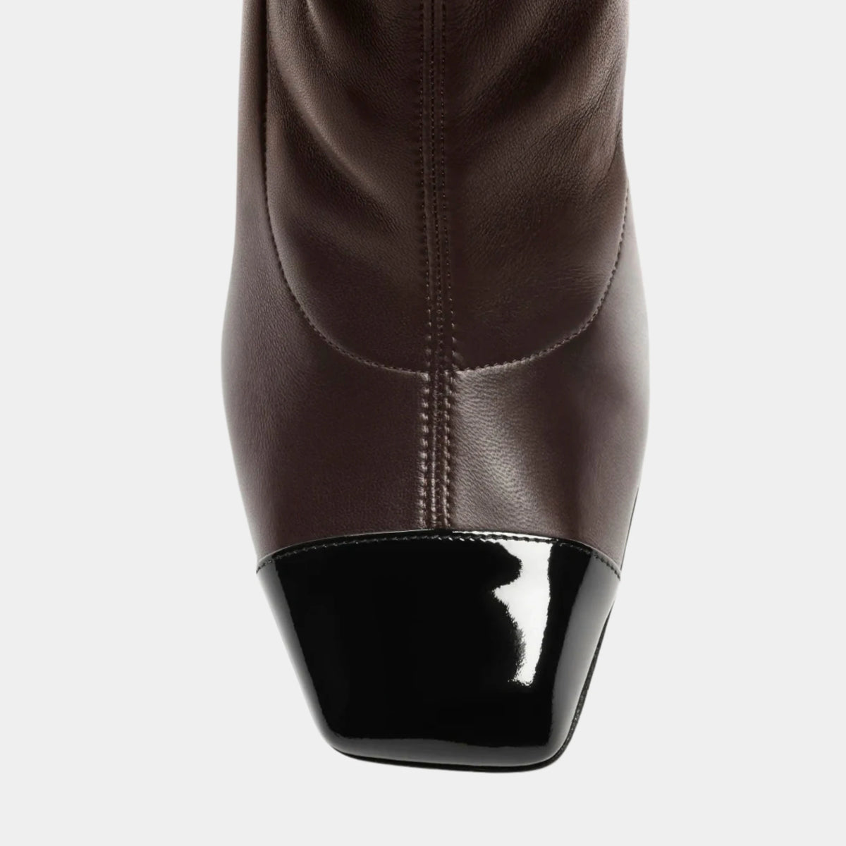 Thigh High Boots Stretch Lambskin &amp; Patent Calfskin