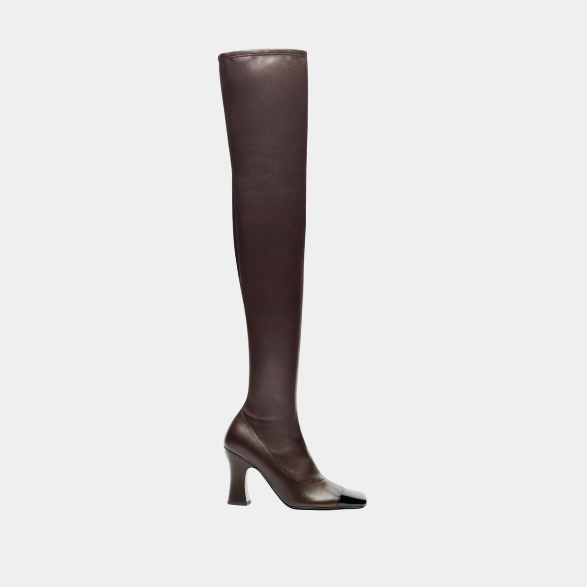 Thigh High Boots Stretch Lambskin &amp; Patent Calfskin