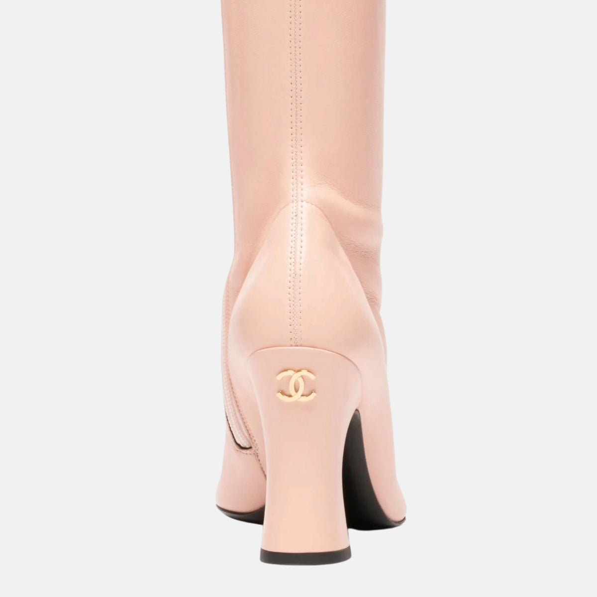 Thigh High Boots Stretch Lambskin &amp; Patent Calfskin
