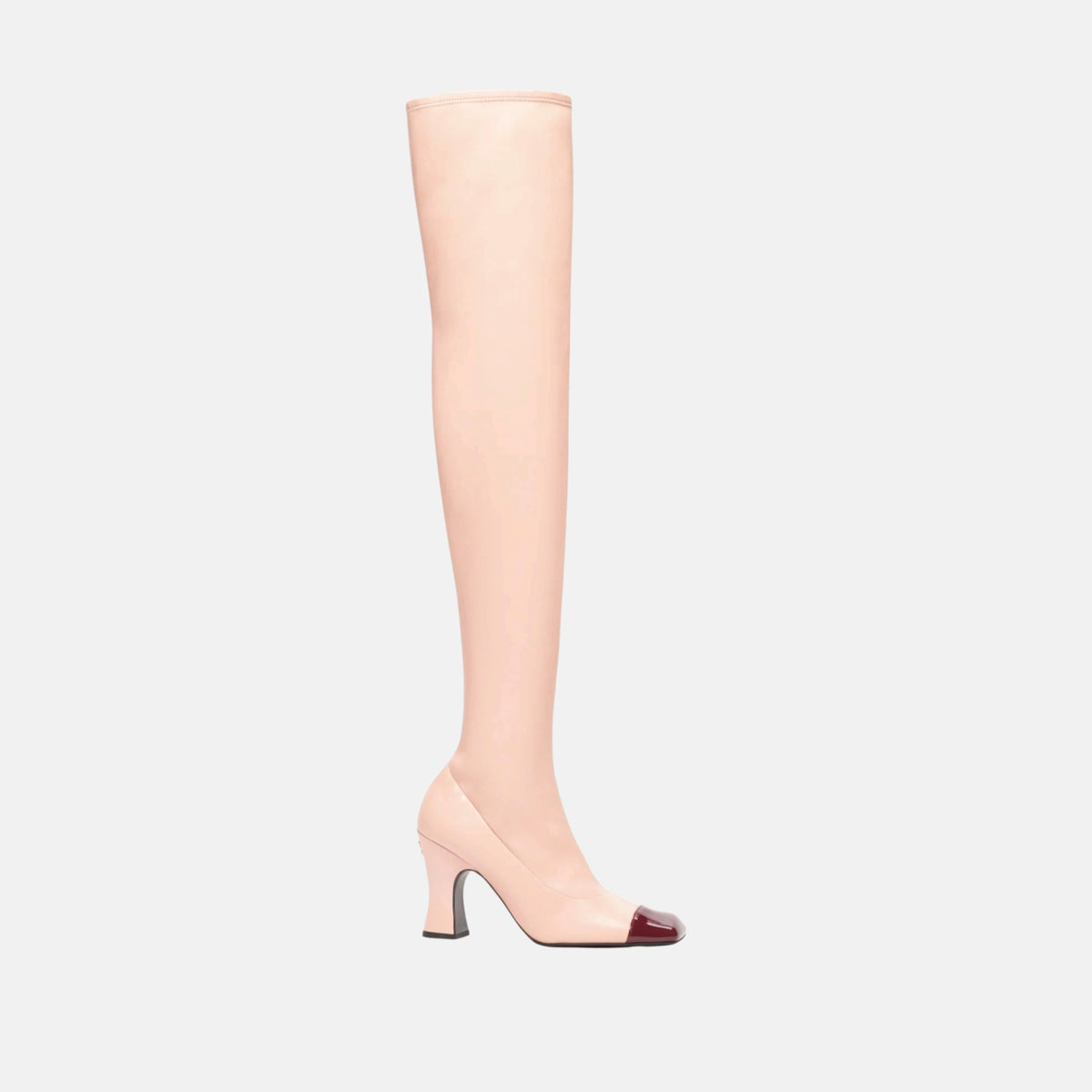 Thigh High Boots Stretch Lambskin &amp; Patent Calfskin