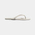 Chanel Thongs Kid Suede Imitation Pearls Grey, Side Profile