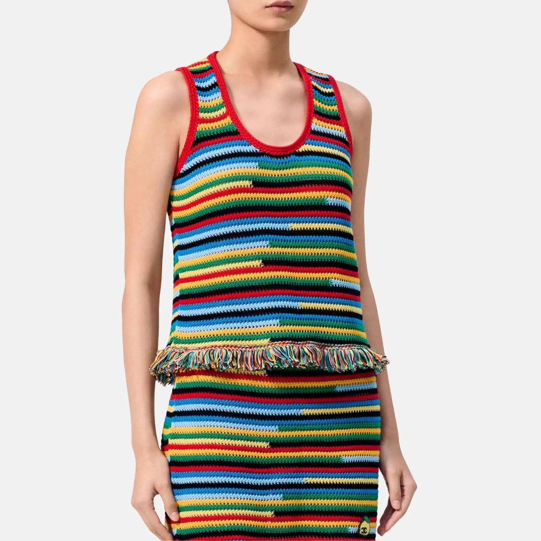 Chanel Top Cotton Red Blue Green Yellow