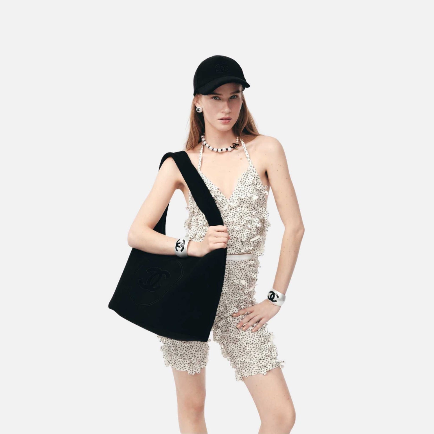 Chanel Top In Printed Stretch Jersey From Coco Beach 2025 Collection, Front
