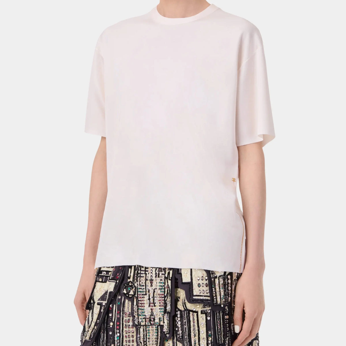 Top in White Silk