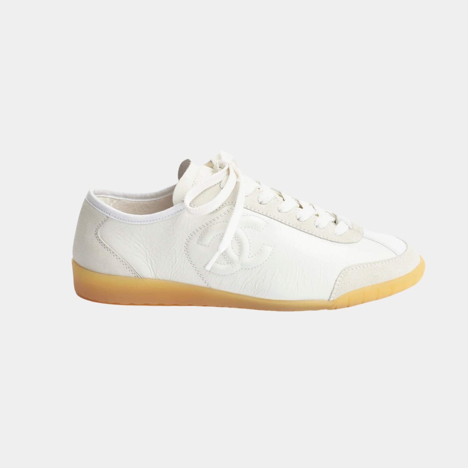 Chanel Trainers Calfskin And Suede White , Side