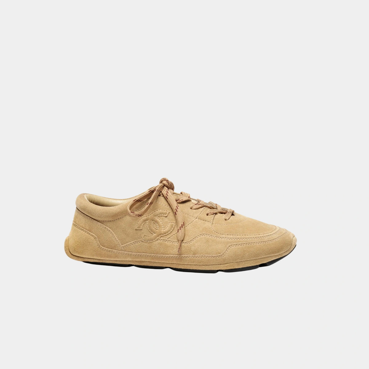 Trainers Suede Calfskin Dark Beige