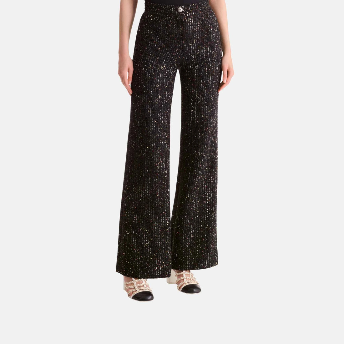 Trousers in Glittered Tweed
