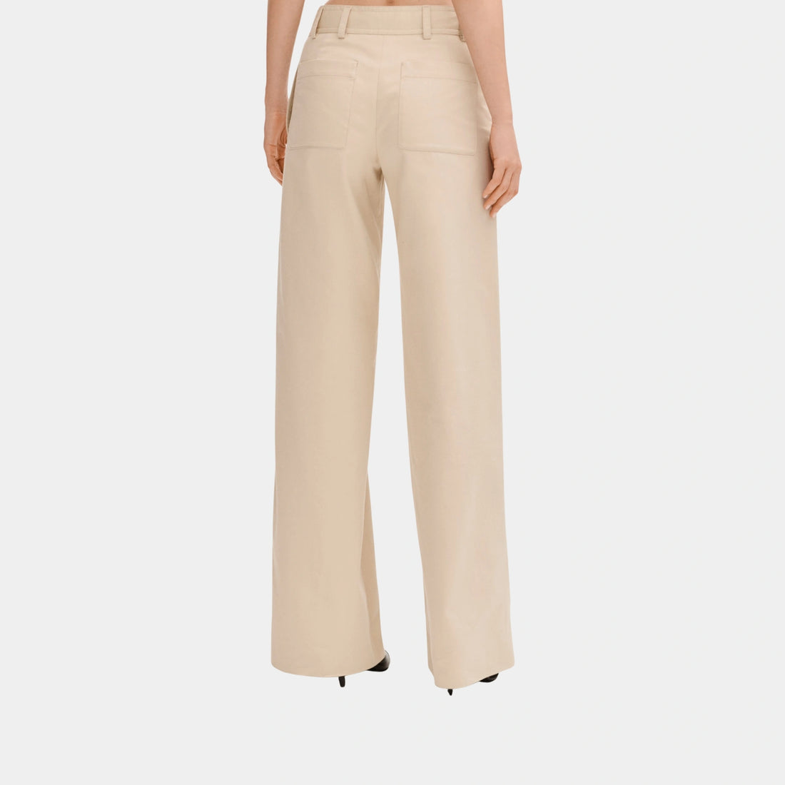 Chanel Trousers in Beige Gabardine, Back
