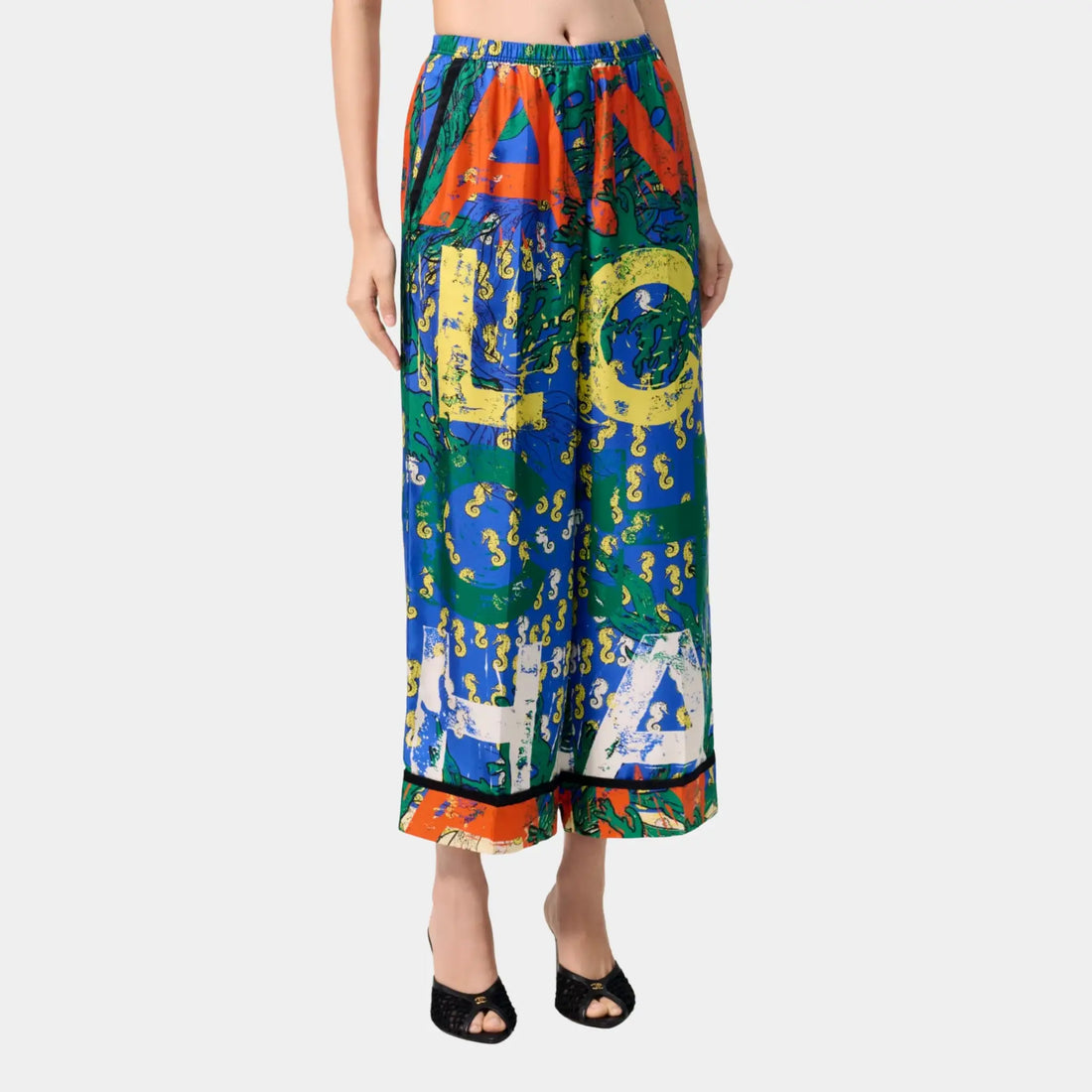 Chanel Trousers in Multicolour Silk, Front