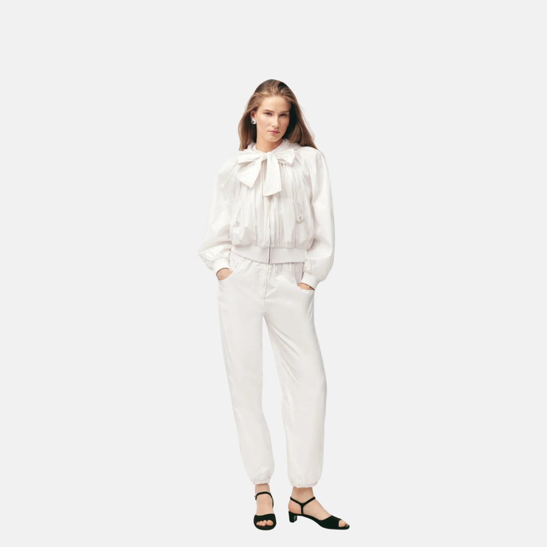 Chanel Trousers In Silk Taffeta From Coco Beach 2025 Collection, Front