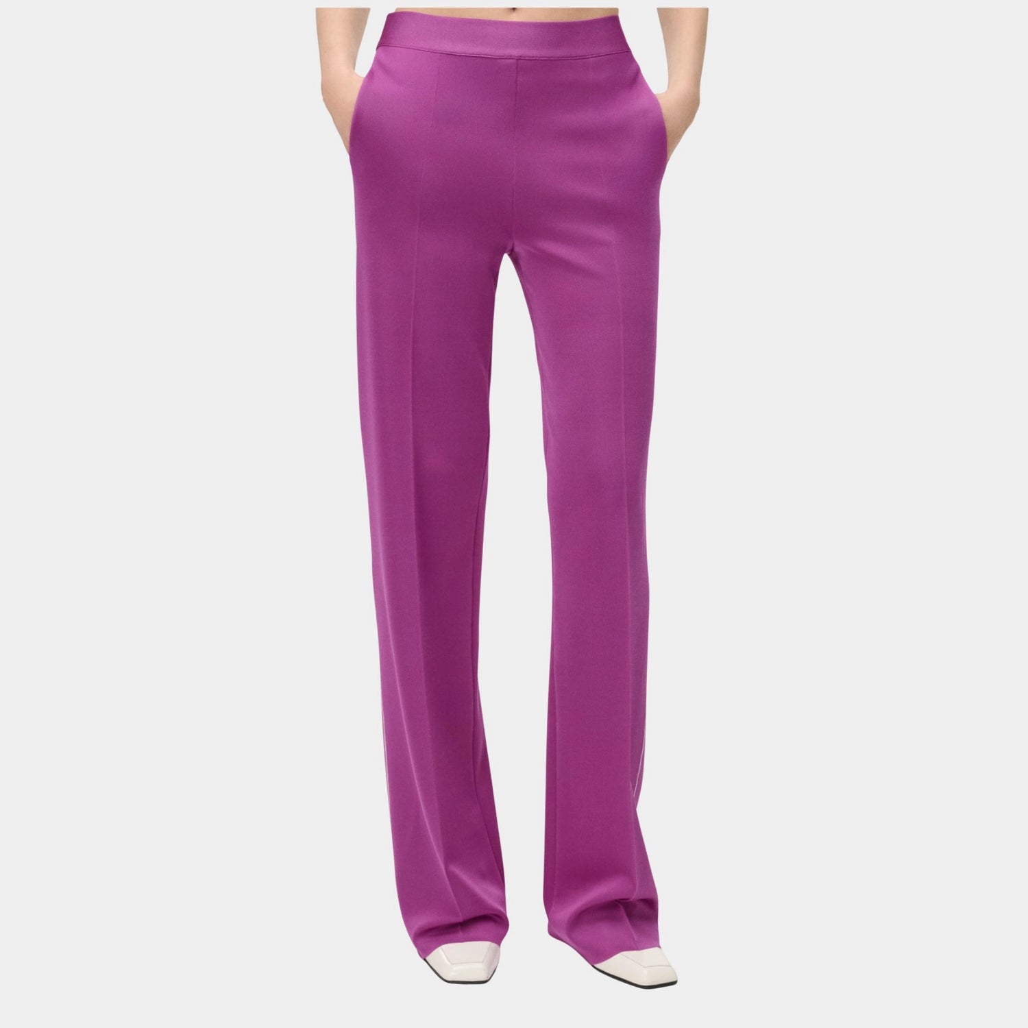 Trousers Silk Camelia &amp; White