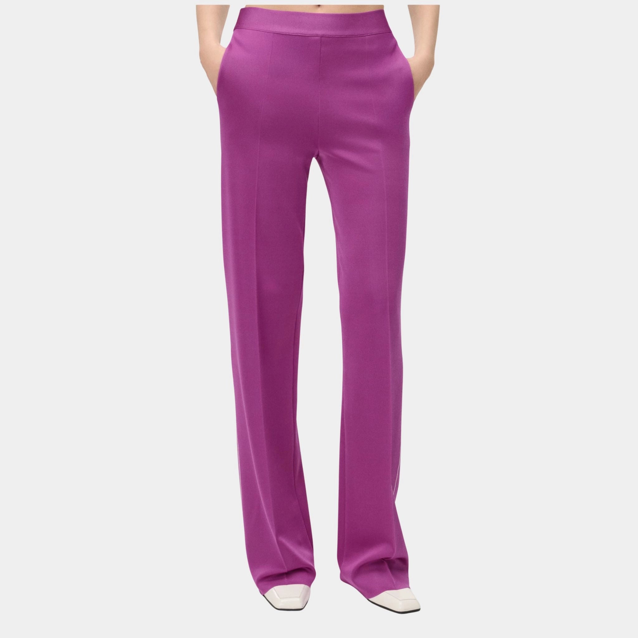 Trousers Silk Camelia &amp; White