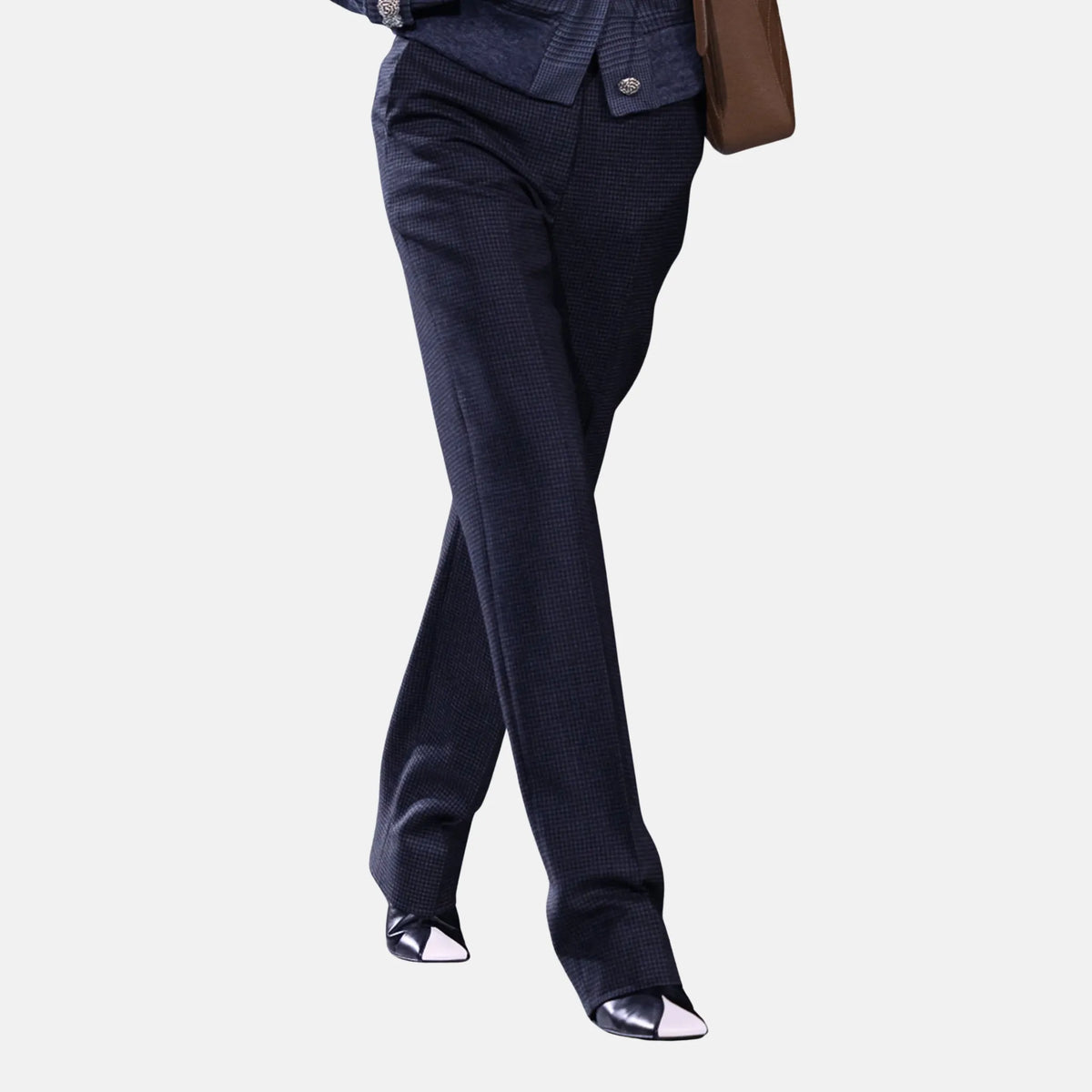 Trousers Wool Cloth in Charcoal Black