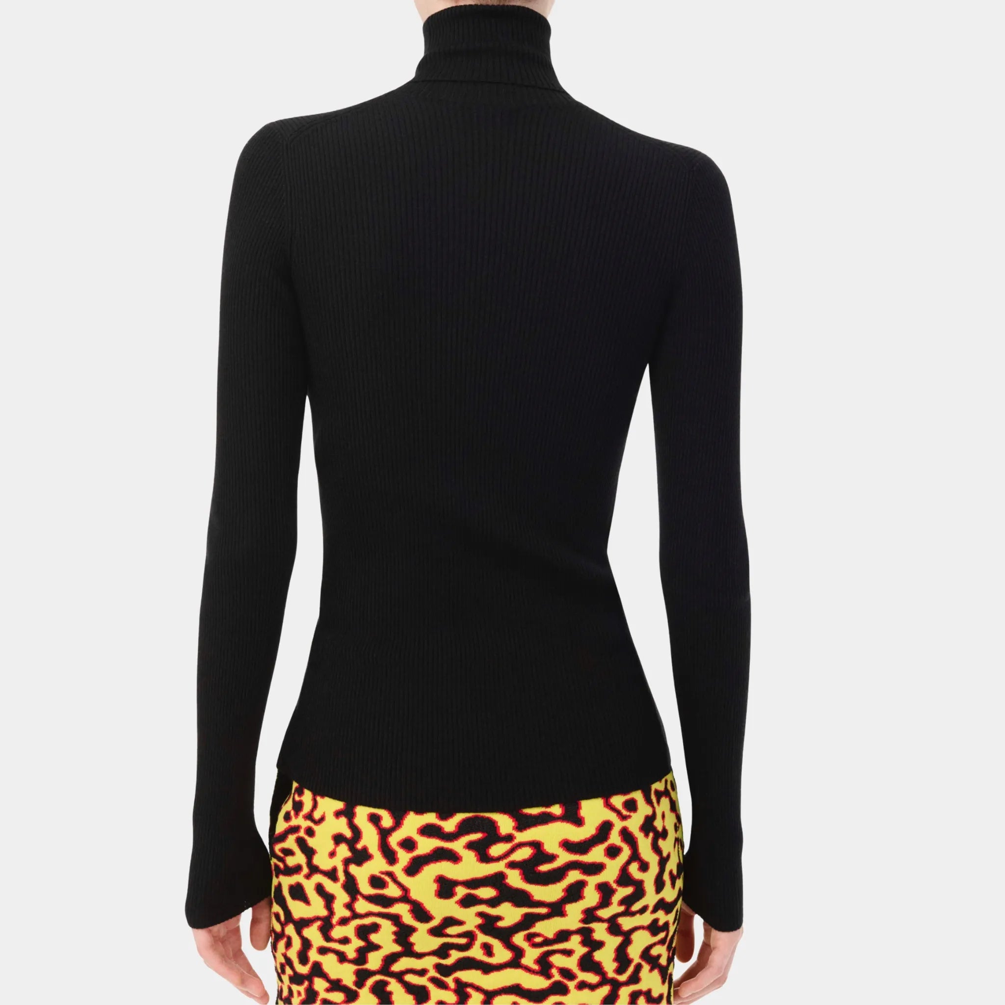 Chanel Turtleneck Pullover in Black Cashmere &amp; Silk, Back