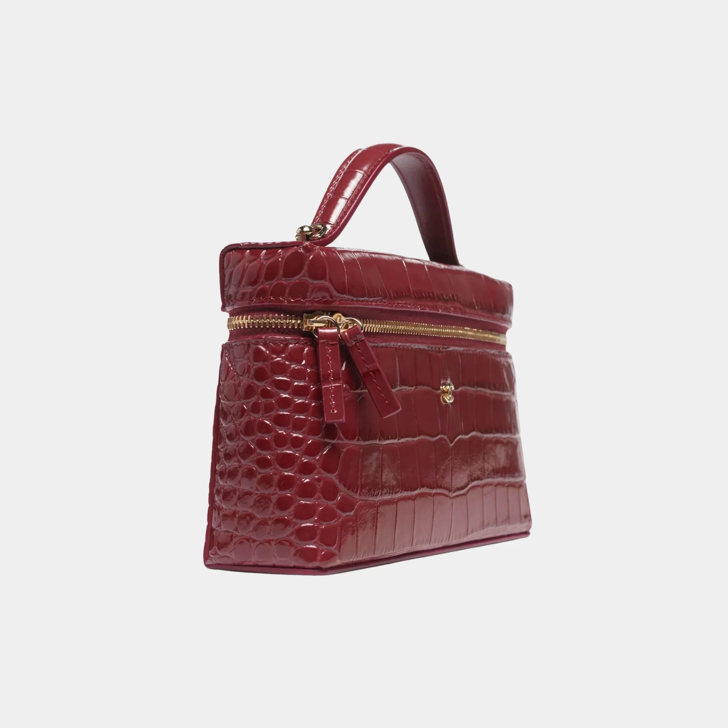 Chanel Vanity with Chain in Dark Burgundy Crocodile Embossed Calfskin, Back