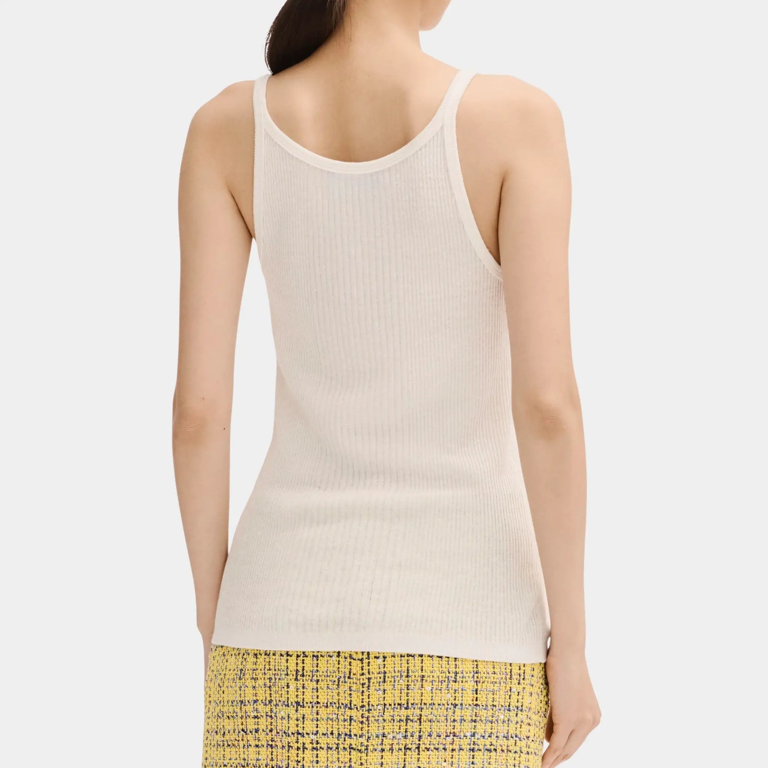 Chanel White Top in Linen and Cotton, Back