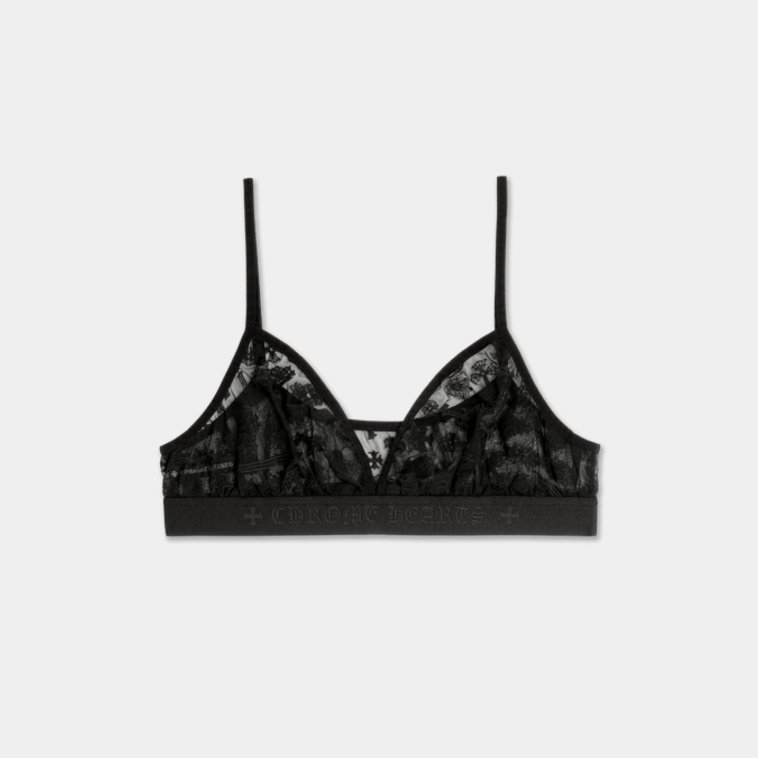Chrome Hearts Lace Triangle Bralette, Front