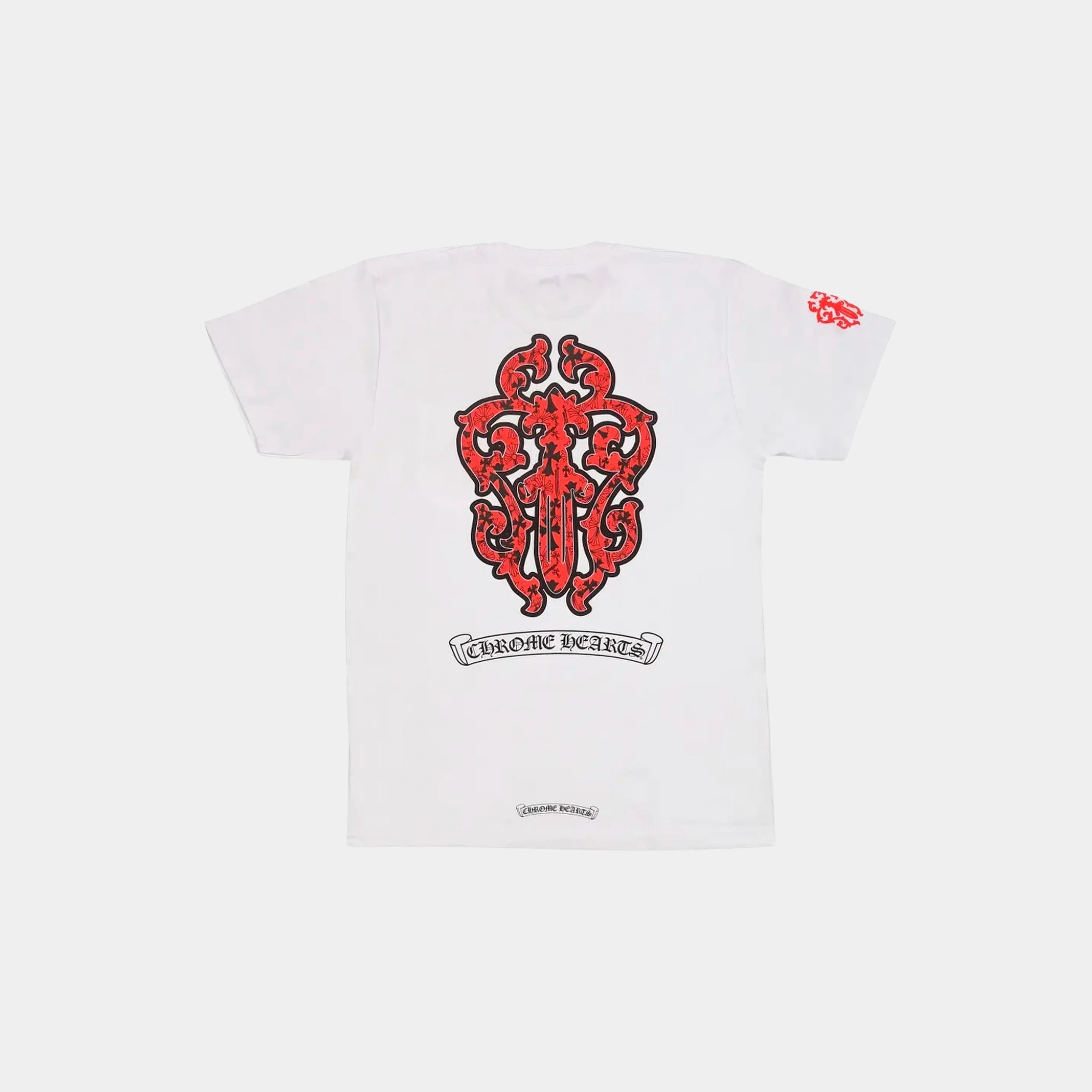 Chrome Hearts White &amp; Red Dagger Pocket Tee, Back