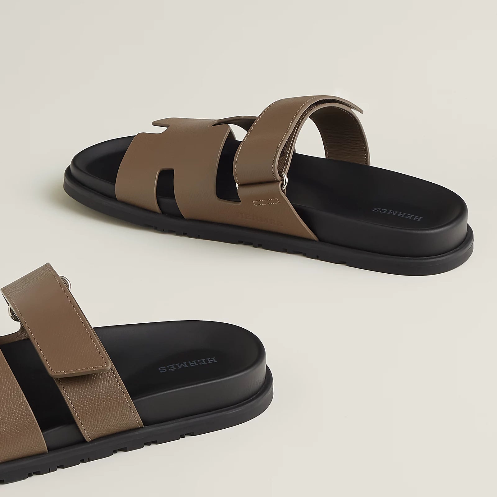 Chypre Sandal - Etoupe Leather