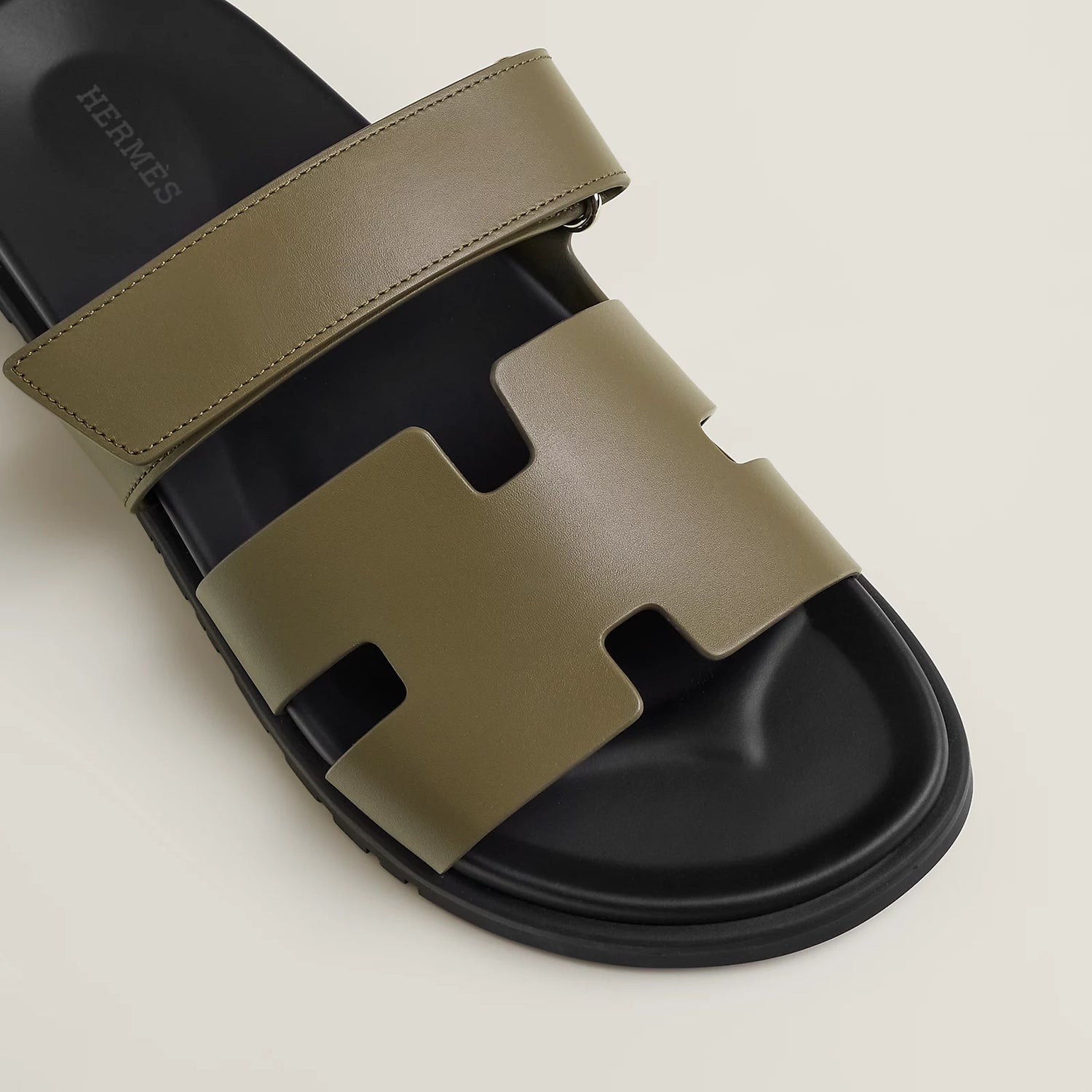 Chypre Sandal - Olive Leather