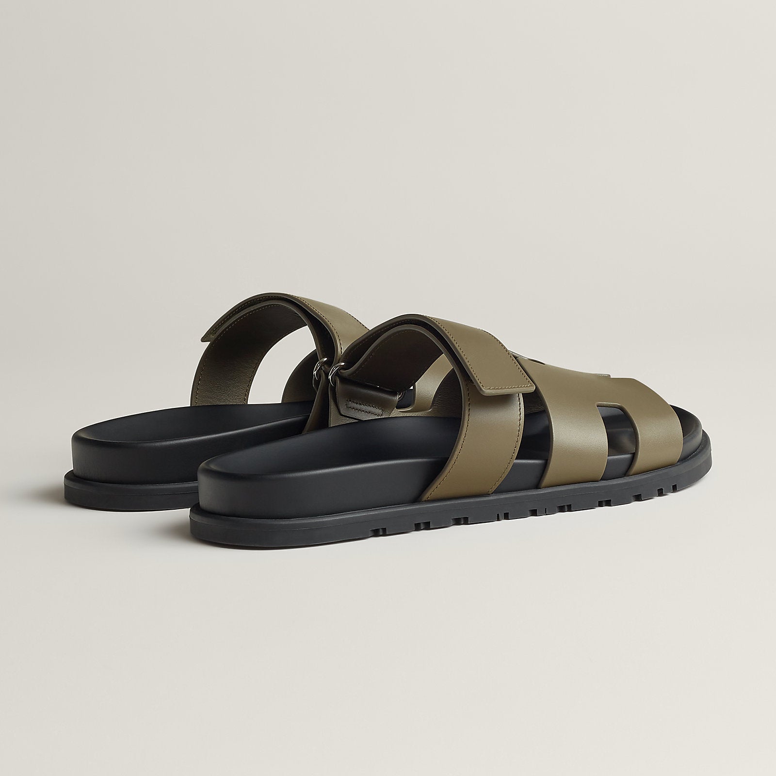 Chypre Sandal - Olive Leather