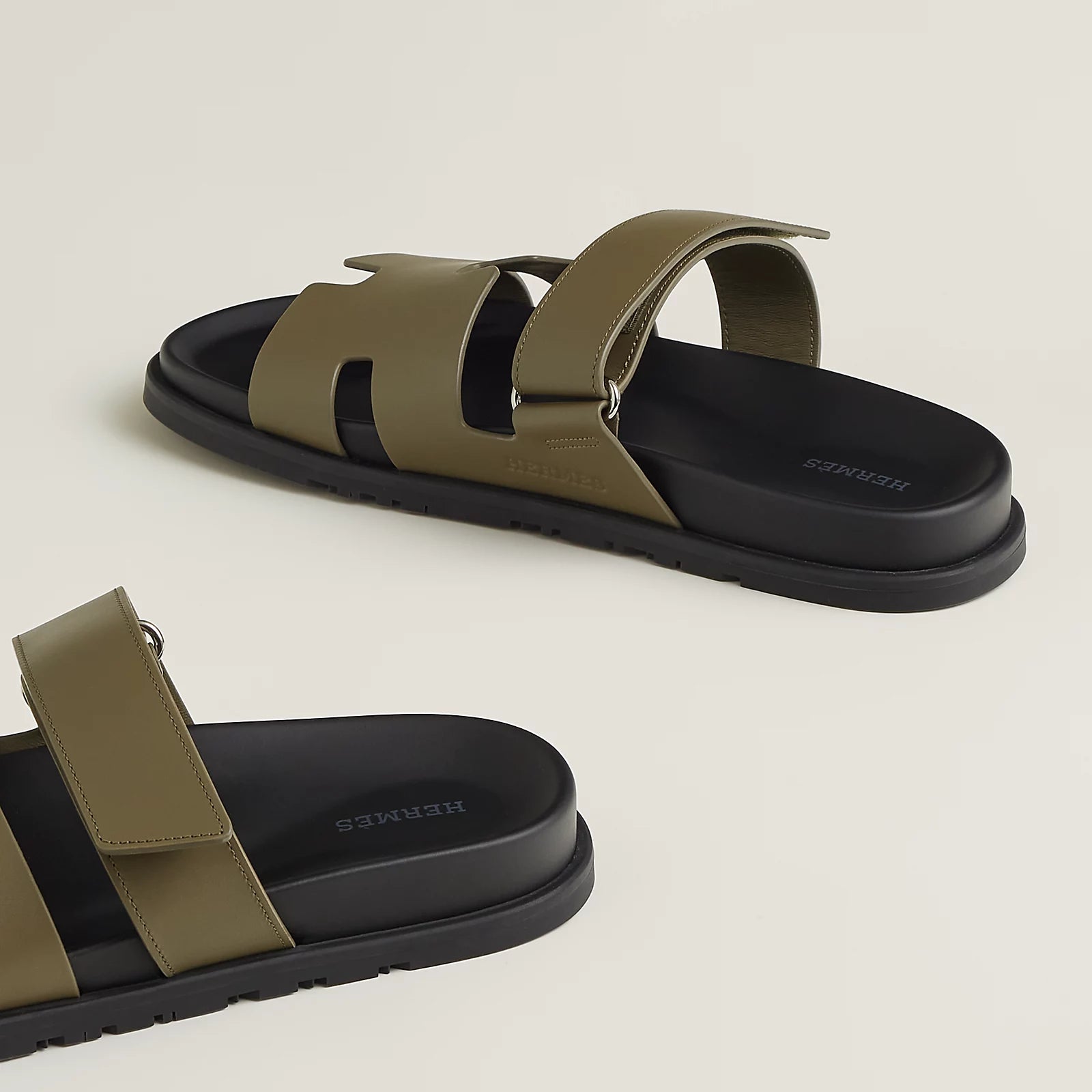 Chypre Sandal - Olive Leather