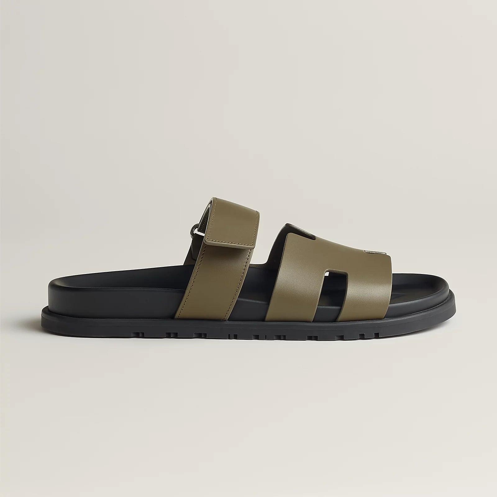 Chypre Sandal - Olive Leather