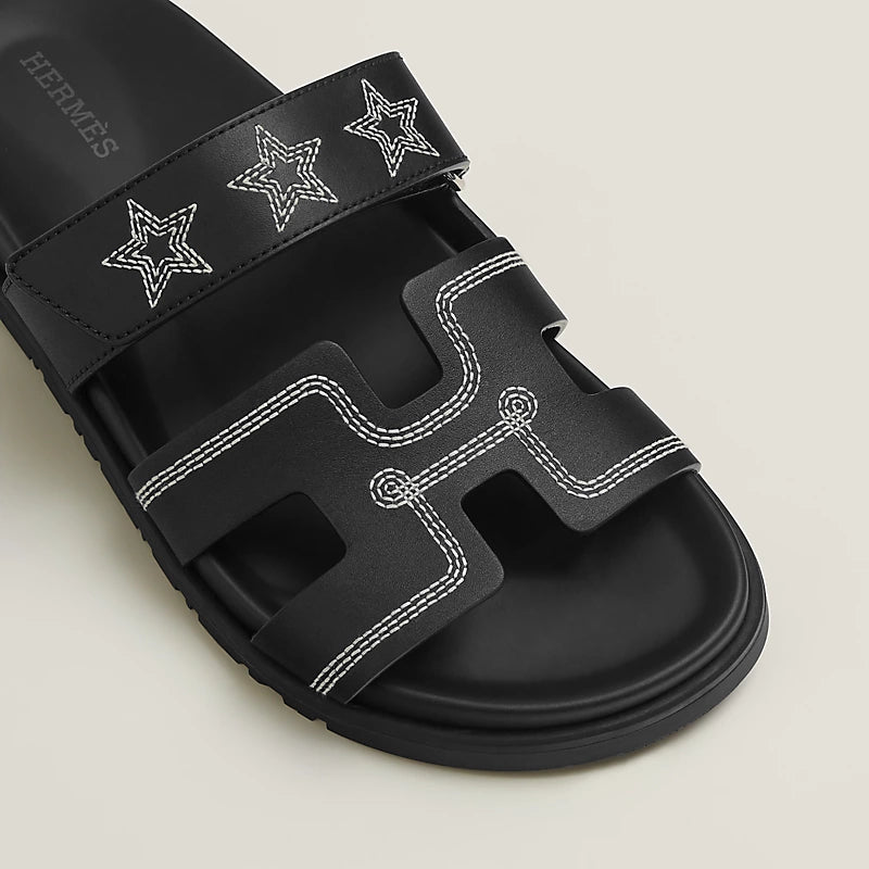 Chypre Sandal - Black Stars