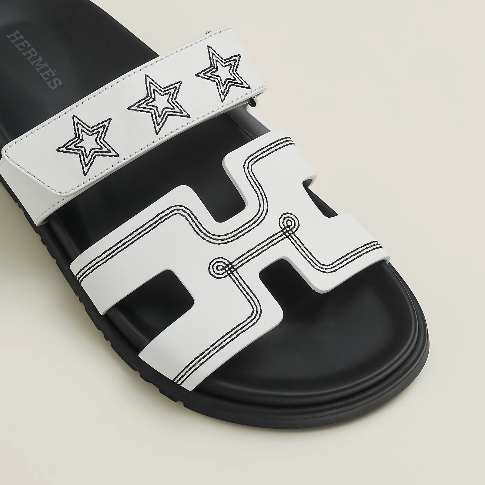 Chypre Sandal - Blanc Stars