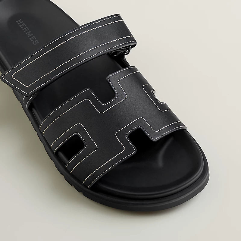 Chypre Sandal - Black Sewing