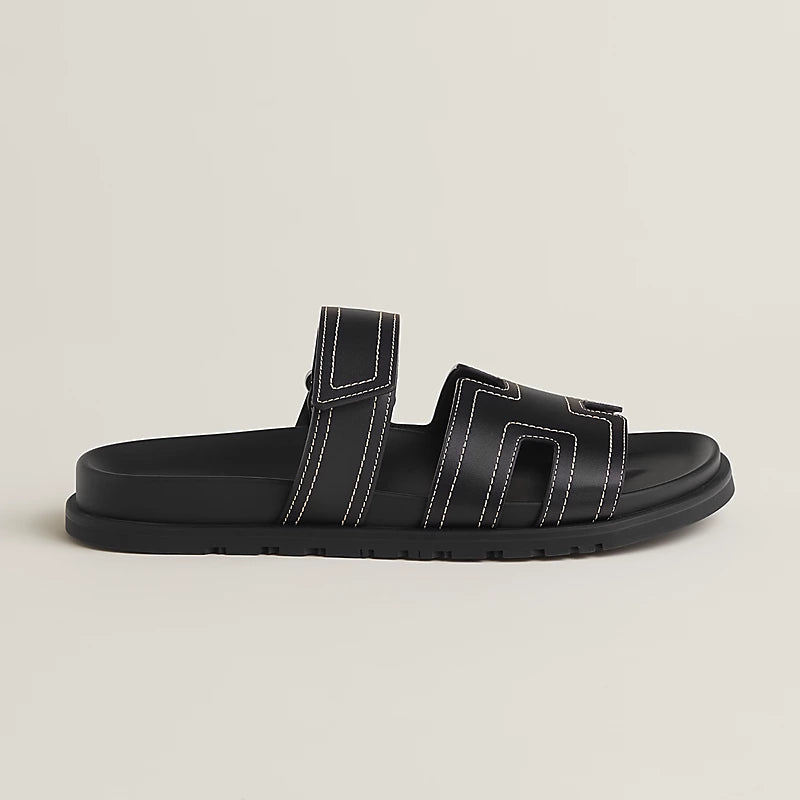 Chypre Sandal - Black Sewing