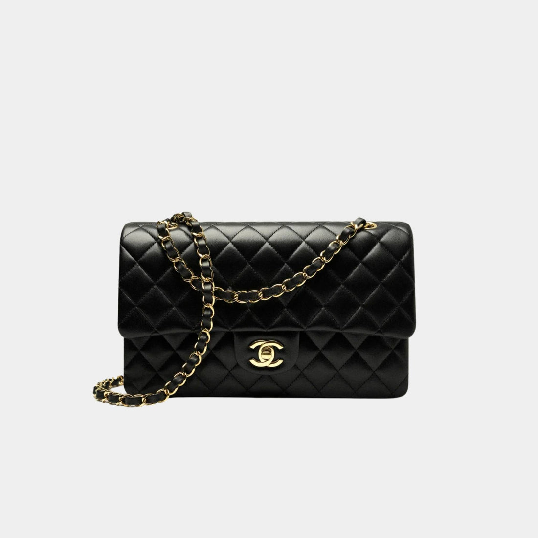 Chanel Classic 11.12 Handbag Lambskin Blackw, Front