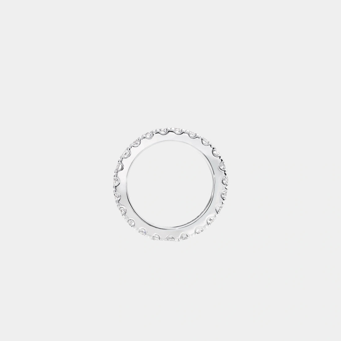 Classic Graff Castle Set Round Diamond Wedding Band, Front