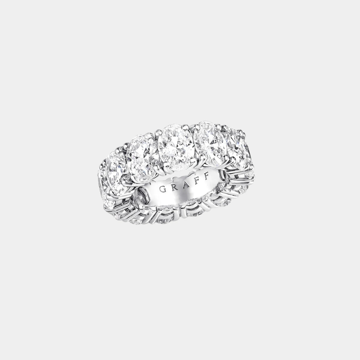 Classic Graff Claw Set Oval Diamond Eternity Ring