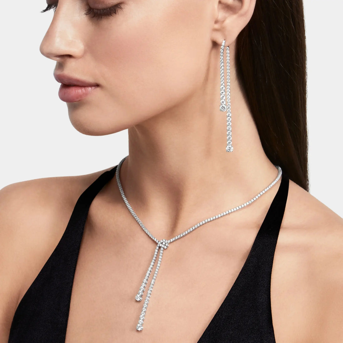 Classic Graff Diamond Double Strand Knot Necklace, Model