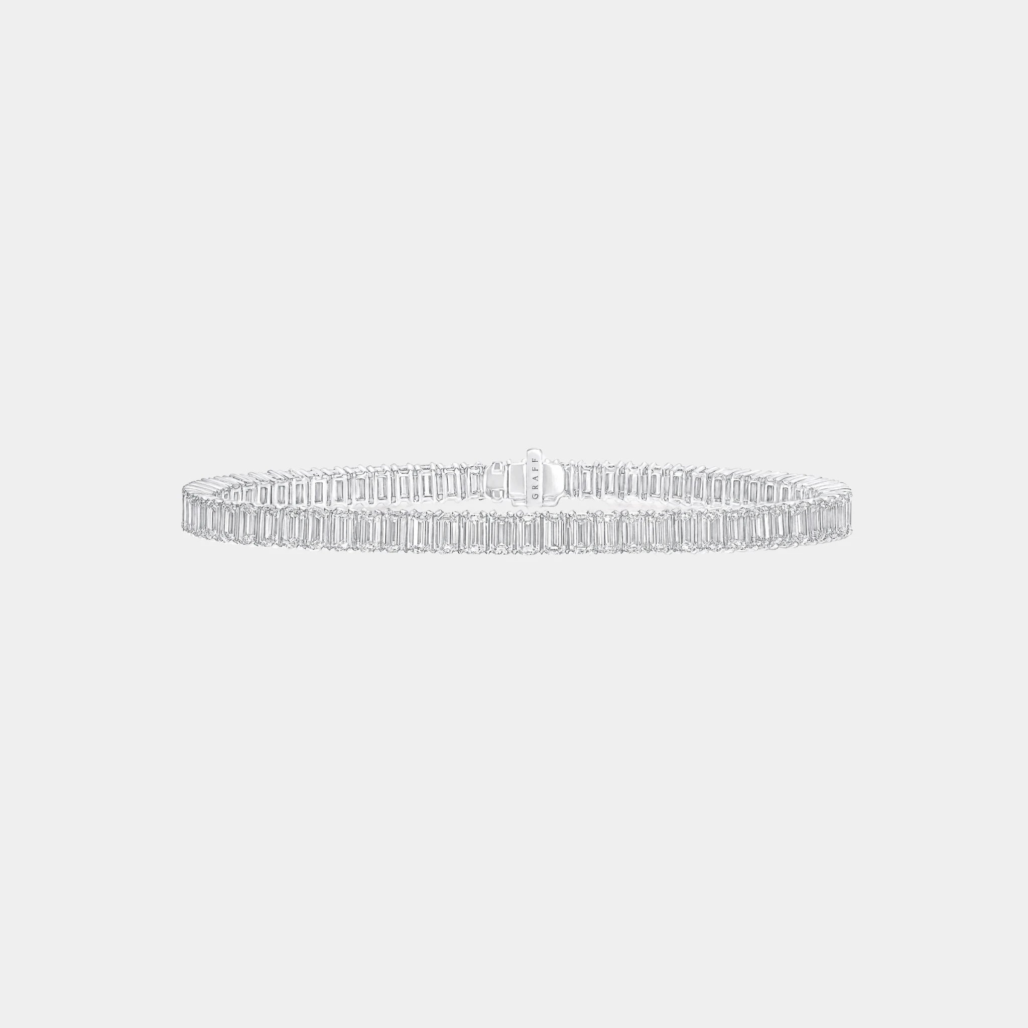Classic Graff Emerald Cut Diamond Line Bracelet