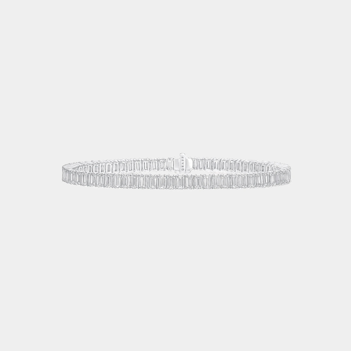 Classic Graff Emerald Cut Diamond Line Bracelet
